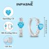 imageCeltic Knot Hoop Earrings 925 Sterling Silver Infinity Huggie Earrings with Birthstone Irish Jewelry Gifts for Women03 March  Aquamarine