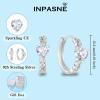 imageCeltic Knot Hoop Earrings 925 Sterling Silver Infinity Huggie Earrings with Birthstone Irish Jewelry Gifts for Women04 April  Simulated Diamond