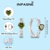 imageCeltic Knot Hoop Earrings 925 Sterling Silver Infinity Huggie Earrings with Birthstone Irish Jewelry Gifts for Women08 August  Peridot