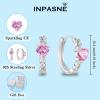 imageCeltic Knot Hoop Earrings 925 Sterling Silver Infinity Huggie Earrings with Birthstone Irish Jewelry Gifts for Women10 October  Pink Tourmaline