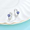 imageCeltic Knot Hoop Earrings 925 Sterling Silver Infinity Huggie Earrings with Birthstone Irish Jewelry Gifts for Women12 December  Tanzanite