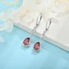 imageDangle Drop Earrings for Women 925 Sterling Silver Teardrop Leverback Earrings with Birthstone Jewelry Gift for Women Her Mom01 January  Garnet