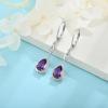 imageDangle Drop Earrings for Women 925 Sterling Silver Teardrop Leverback Earrings with Birthstone Jewelry Gift for Women Her Mom02 February  Amethyst