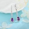 imageDangle Drop Earrings for Women 925 Sterling Silver Teardrop Leverback Earrings with Birthstone Jewelry Gift for Women Her Mom02 February  Amethyst