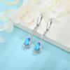 imageDangle Drop Earrings for Women 925 Sterling Silver Teardrop Leverback Earrings with Birthstone Jewelry Gift for Women Her Mom03 March  Aquamarine