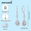 imageDangle Drop Earrings for Women 925 Sterling Silver Teardrop Leverback Earrings with Birthstone Jewelry Gift for Women Her Mom04 April  Simulated Diamond