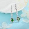imageDangle Drop Earrings for Women 925 Sterling Silver Teardrop Leverback Earrings with Birthstone Jewelry Gift for Women Her Mom05 May  Emerald