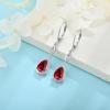 imageDangle Drop Earrings for Women 925 Sterling Silver Teardrop Leverback Earrings with Birthstone Jewelry Gift for Women Her Mom07 July  Ruby