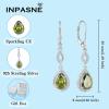 imageDangle Drop Earrings for Women 925 Sterling Silver Teardrop Leverback Earrings with Birthstone Jewelry Gift for Women Her Mom08 August  Peridot