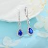 imageDangle Drop Earrings for Women 925 Sterling Silver Teardrop Leverback Earrings with Birthstone Jewelry Gift for Women Her Mom09 September  Sapphire
