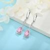 imageDangle Drop Earrings for Women 925 Sterling Silver Teardrop Leverback Earrings with Birthstone Jewelry Gift for Women Her Mom10 October  Pink Tourmaline