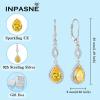 imageDangle Drop Earrings for Women 925 Sterling Silver Teardrop Leverback Earrings with Birthstone Jewelry Gift for Women Her Mom11 November  Citrine