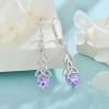 imageInfinity Celtic Knot Earrings for Women 925 Sterling Silver Dangle Drop Leverback Earirngs with Birthstone Irish Good Luck Jewelry Gifts for Her06 June  Alexandrite