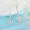 imageInfinity Dangle Drop Earrings for Women 925 Sterling Silver Heart Leverback Twisted Earrings with Birthstone Jewelry Gifts for Her04 April  Simulated Diamond