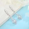 imageInfinity Dangle Drop Earrings for Women 925 Sterling Silver Heart Leverback Twisted Earrings with Birthstone Jewelry Gifts for Her04 April  Simulated Diamond