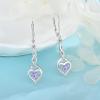 imageInfinity Dangle Drop Earrings for Women 925 Sterling Silver Heart Leverback Twisted Earrings with Birthstone Jewelry Gifts for Her06 June  Alexandrite