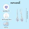imageInfinity Dangle Drop Earrings for Women 925 Sterling Silver Heart Leverback Twisted Earrings with Birthstone Jewelry Gifts for Her06 June  Alexandrite