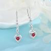 imageInfinity Dangle Drop Earrings for Women 925 Sterling Silver Heart Leverback Twisted Earrings with Birthstone Jewelry Gifts for Her07 July  Ruby
