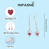 imageInfinity Dangle Drop Earrings for Women 925 Sterling Silver Heart Leverback Twisted Earrings with Birthstone Jewelry Gifts for Her07 July  Ruby