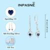 imageInfinity Dangle Drop Earrings for Women 925 Sterling Silver Heart Leverback Twisted Earrings with Birthstone Jewelry Gifts for Her09 September  Sapphire
