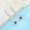 imageInfinity Dangle Drop Earrings for Women 925 Sterling Silver Heart Leverback Twisted Earrings with Birthstone Jewelry Gifts for Her09 September  Sapphire