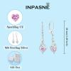 imageInfinity Dangle Drop Earrings for Women 925 Sterling Silver Heart Leverback Twisted Earrings with Birthstone Jewelry Gifts for Her10 October  Pink Tourmaline
