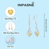 imageInfinity Dangle Drop Earrings for Women 925 Sterling Silver Heart Leverback Twisted Earrings with Birthstone Jewelry Gifts for Her11 November  Citrine