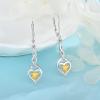 imageInfinity Dangle Drop Earrings for Women 925 Sterling Silver Heart Leverback Twisted Earrings with Birthstone Jewelry Gifts for Her11 November  Citrine