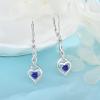 imageInfinity Dangle Drop Earrings for Women 925 Sterling Silver Heart Leverback Twisted Earrings with Birthstone Jewelry Gifts for Her12 December  Tanzanite