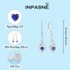 imageInfinity Dangle Drop Earrings for Women 925 Sterling Silver Heart Leverback Twisted Earrings with Birthstone Jewelry Gifts for Her12 December  Tanzanite