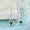 imageInfinity Dangle Earrings for Women 925 Sterling Silver Leverback Drop Earrings with Birthstone Jewelry Gifts for Women Mom Her Wife05 May  Emerald