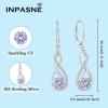 imageInfinity Dangle Earrings for Women 925 Sterling Silver Leverback Drop Earrings with Birthstone Jewelry Gifts for Women Mom Her Wife06 June  Alexandrite