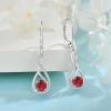 imageInfinity Dangle Earrings for Women 925 Sterling Silver Leverback Drop Earrings with Birthstone Jewelry Gifts for Women Mom Her Wife07 July  Ruby