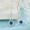 imageInfinity Dangle Earrings for Women 925 Sterling Silver Leverback Drop Earrings with Birthstone Jewelry Gifts for Women Mom Her Wife09 September  Sapphire