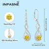 imageInfinity Dangle Earrings for Women 925 Sterling Silver Leverback Drop Earrings with Birthstone Jewelry Gifts for Women Mom Her Wife11 November  Citrine