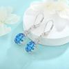 imageOval Dangle Drop Earrings for Women 925 Sterling Silver Leverback Earrings Birthstone Jewelry Gifts for Her03 March  Aquamarine