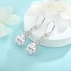 imageOval Dangle Drop Earrings for Women 925 Sterling Silver Leverback Earrings Birthstone Jewelry Gifts for Her04 April  Simulated Diamond