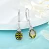 imageOval Dangle Drop Earrings for Women 925 Sterling Silver Leverback Earrings Birthstone Jewelry Gifts for Her08 August  Peridot