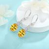 imageOval Dangle Drop Earrings for Women 925 Sterling Silver Leverback Earrings Birthstone Jewelry Gifts for Her11 November  Citrine