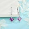 imageSquare Princess Cut Drop Dangle Earrings 925 Sterling Silver Solitaire Leverback Earrings Birthstone Jewelry Gifts for Women02 February  Amethyst