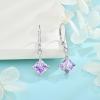 imageSquare Princess Cut Drop Dangle Earrings 925 Sterling Silver Solitaire Leverback Earrings Birthstone Jewelry Gifts for Women06 June  Alexandrite