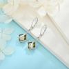 imageSquare Princess Cut Drop Dangle Earrings 925 Sterling Silver Solitaire Leverback Earrings Birthstone Jewelry Gifts for Women08 August  Peridot