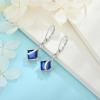 imageSquare Princess Cut Drop Dangle Earrings 925 Sterling Silver Solitaire Leverback Earrings Birthstone Jewelry Gifts for Women09 September  Sapphire