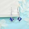 imageSquare Princess Cut Drop Dangle Earrings 925 Sterling Silver Solitaire Leverback Earrings Birthstone Jewelry Gifts for Women09 September  Sapphire