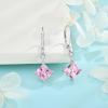 imageSquare Princess Cut Drop Dangle Earrings 925 Sterling Silver Solitaire Leverback Earrings Birthstone Jewelry Gifts for Women10 October  Pink Tourmaline
