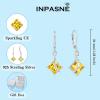 imageSquare Princess Cut Drop Dangle Earrings 925 Sterling Silver Solitaire Leverback Earrings Birthstone Jewelry Gifts for Women11 November  Citrine