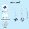 imageSquare Princess Cut Drop Dangle Earrings 925 Sterling Silver Solitaire Leverback Earrings Birthstone Jewelry Gifts for Women12 December  Tanzanite