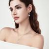 imageTeardrop Dangle Drop Earrings for Women 925 Sterling Silver Leverback Earrings Birthstone Jewelry Gifts for Her04 April  Simulated Diamond