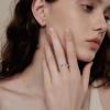 image925 Sterling Silver Eternity Birthstone Ring for Women Stackable Baguette Gemstone Ring for Her Size 51003 February  Amethyst