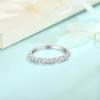 image925 Sterling Silver Eternity Birthstone Ring for Women Stackable Baguette Gemstone Ring for Her Size 51004 April  Simulated Diamond